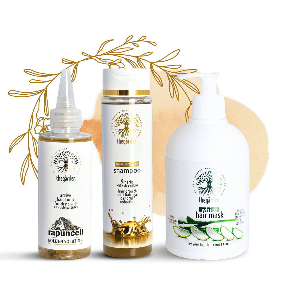 Zvýhodnený GOLDEN balíček (šampón, tonikum, maska pre suché vlasy a suchú vlasovú pokožku)
