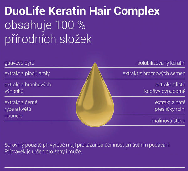 DuoLife KERATIN Hair Complex - výživový doplnok pre vnútornú silu vašich vlasov - The Garden - expertnavlasy.sk