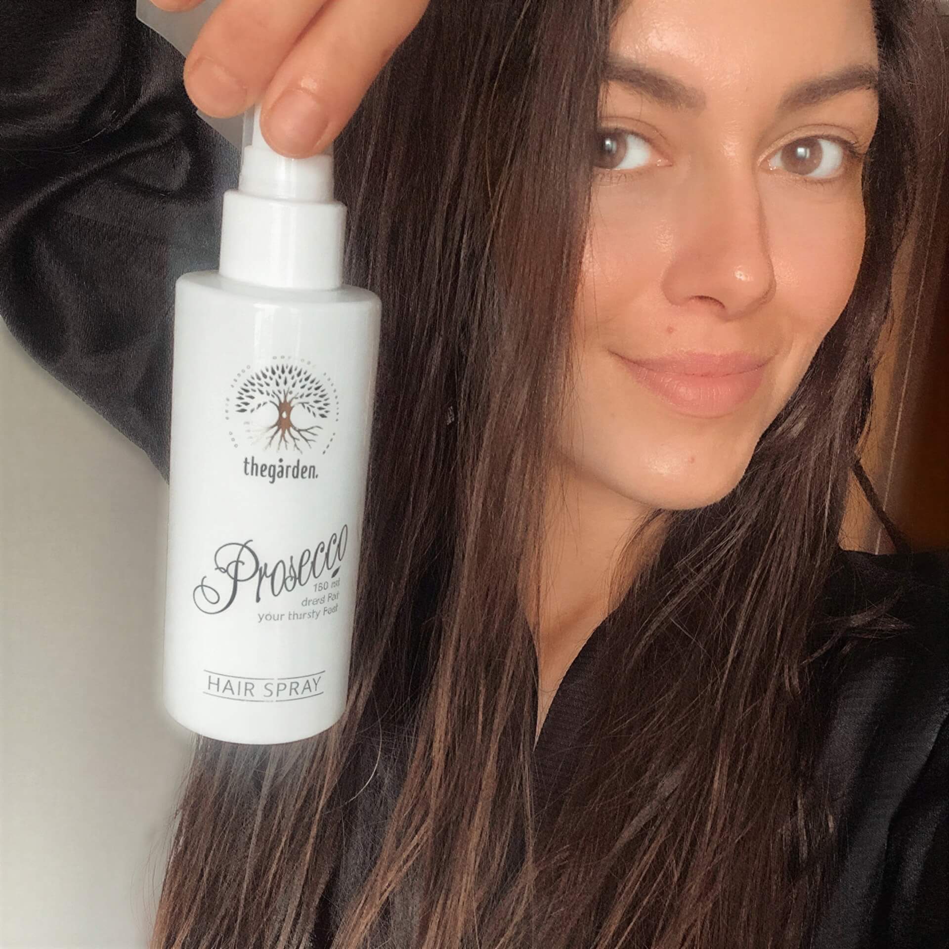Hair Prosecco Spray™ - unikátny vlasový sprej pre väčší objem, nadýchanejšie a lesklejšie vlasy - The Garden - expertnavlasy.sk