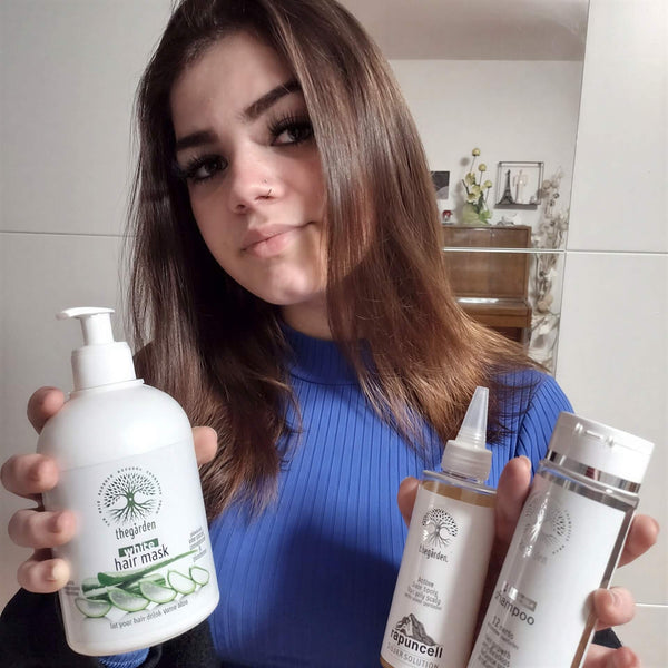 Zvýhodnený SILVER balíček-vlasové tonikum, šampón pre mastnú pokožku a maska pre suché vlasy - The Garden - expertnavlasy.sk