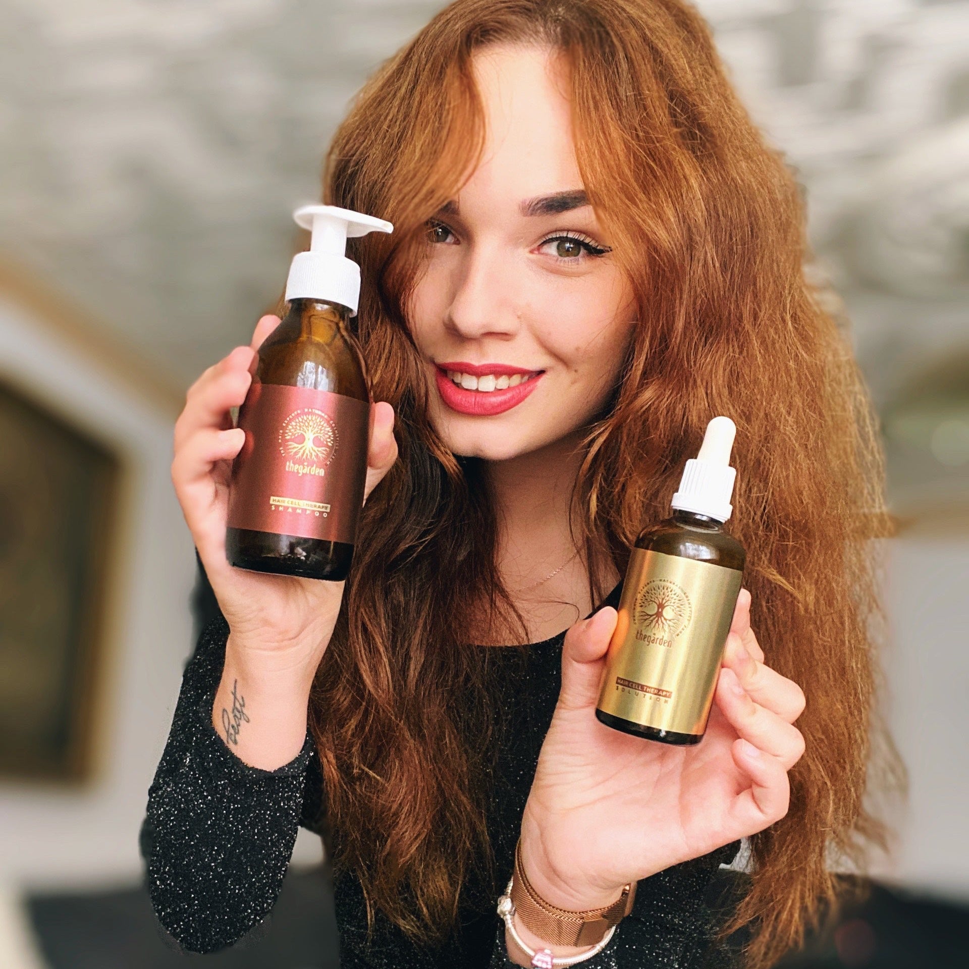 Haircell Therapy - vlasové tonikum a šampon na rast a proti vypadávaniu vlasov - The Garden - expertnavlasy.sk