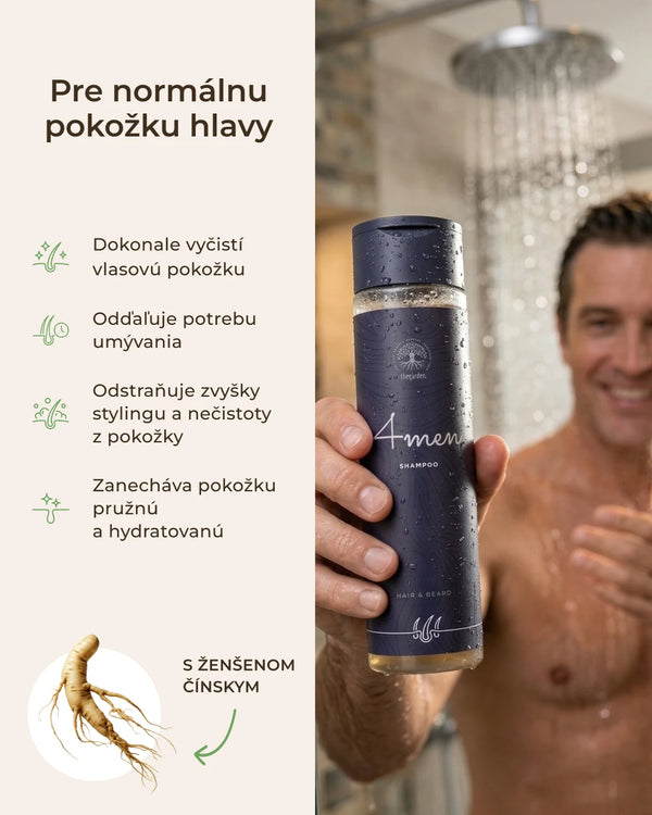 4MEN Hair & Beard Shampoo™ - pánsky vlasový šampón proti padaniu a rednutiu vlasov a brady