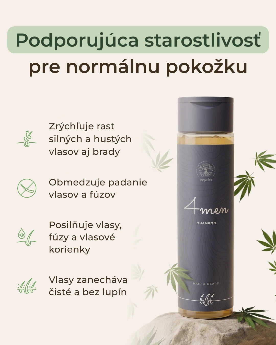 4MEN Hair & Beard Shampoo™ - pánsky vlasový šampón proti padaniu a rednutiu vlasov a brady