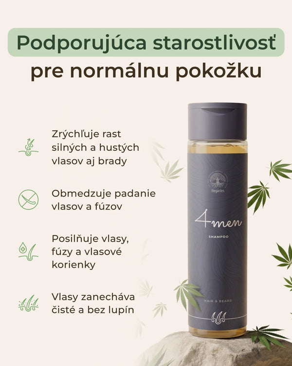 4MEN Hair & Beard Shampoo™ - pánsky vlasový šampón proti padaniu a rednutiu vlasov a brady