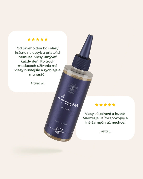 4MEN Solution Active Hair & Beard Tonic - vlasové tonikum proti padaniu a rednutiu vlasov a brady u pánov