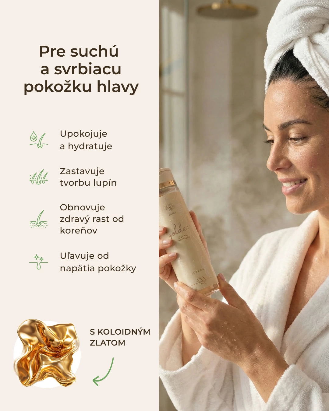 GOLDEN BASIC DUO - sada pre suchý typ vlasovej pokožky, šampón a tonikum pre suché vlasy
