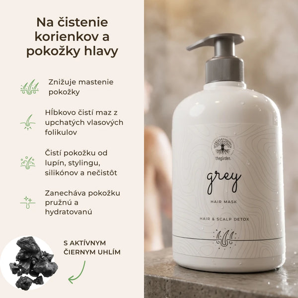 GREY HAIR MASK čistiacia maska s aktívnym uhlím
