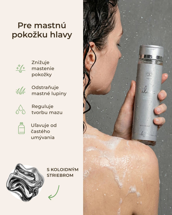 sada SILVER pre mastný typ pokožky, menšie padanie vlasov, rýchlejší rast vlasov