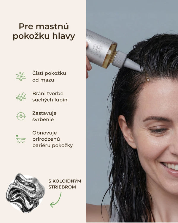 sada SILVER pre mastný typ pokožky, menšie padanie vlasov, rýchlejší rast vlasov