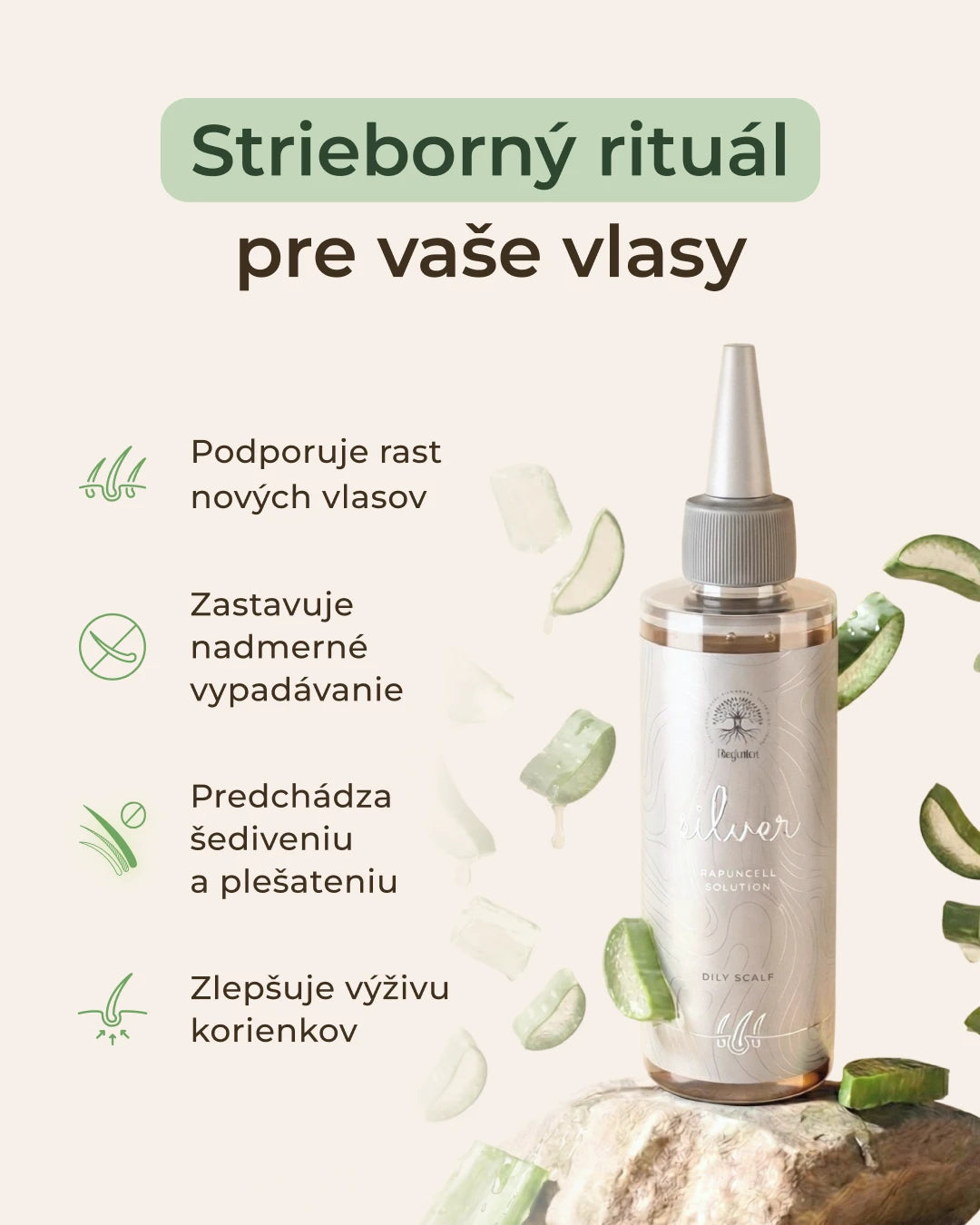 sada SILVER pre mastný typ pokožky, menšie padanie vlasov, rýchlejší rast vlasov