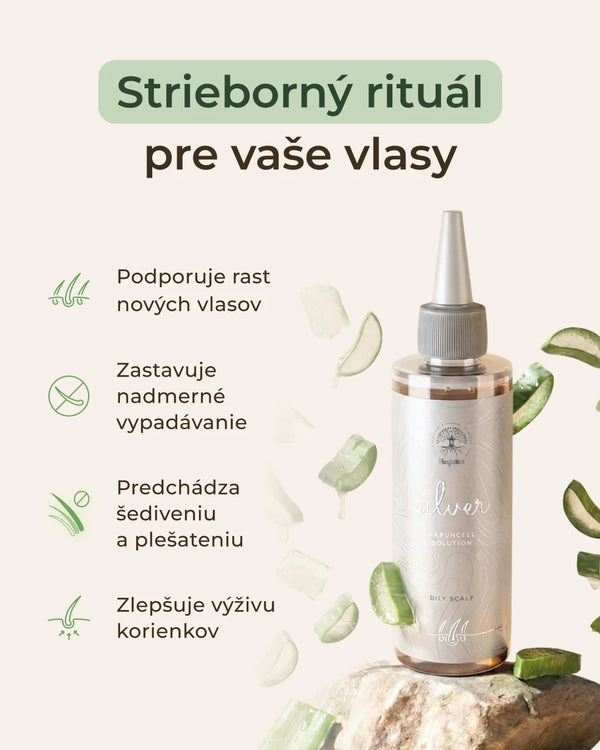 sada SILVER pre mastný typ pokožky, menšie padanie vlasov, rýchlejší rast vlasov