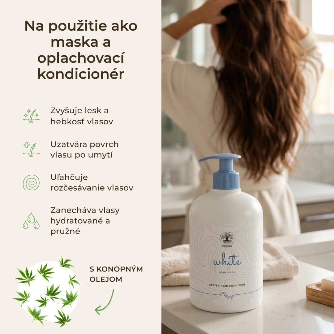 WHITE HAIR MASK hydratačný wash-out kondicionér (500g)