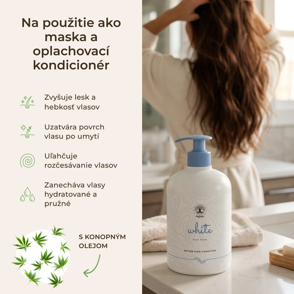 WHITE HAIR MASK hydratačný wash-out kondicionér (500g)