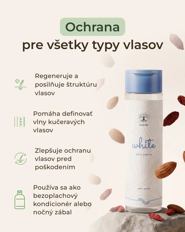WHITE HAIR CREAM s tepelnou ochranou