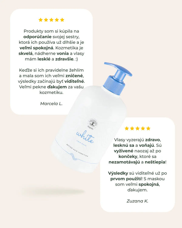 WHITE HAIR MASK hydratačný wash-out kondicionér (500g)