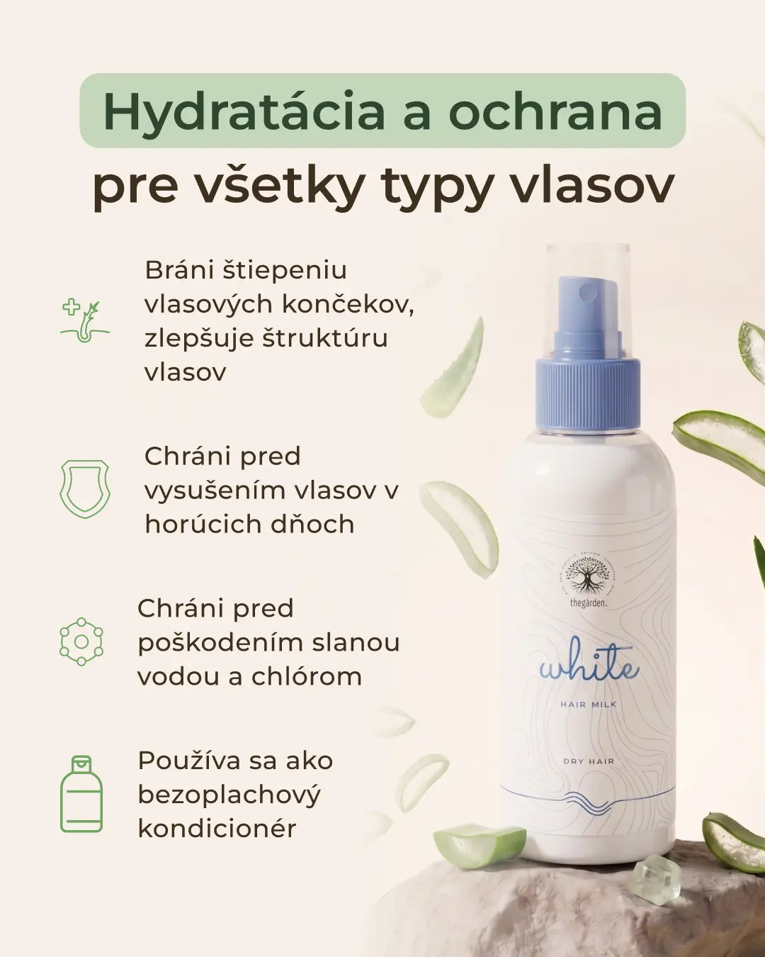 WHITE HAIR MILK hydratačný leave-on kondicionér