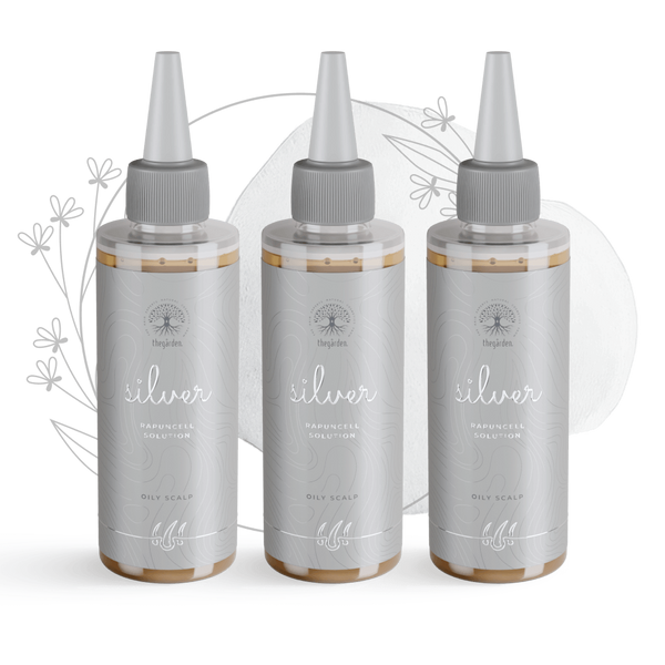 Rapuncell SILVER Solution™-vlasové tonikum pre aktiváciu korienkov mastnej vlasovej pokožky - The Garden - expertnavlasy.sk