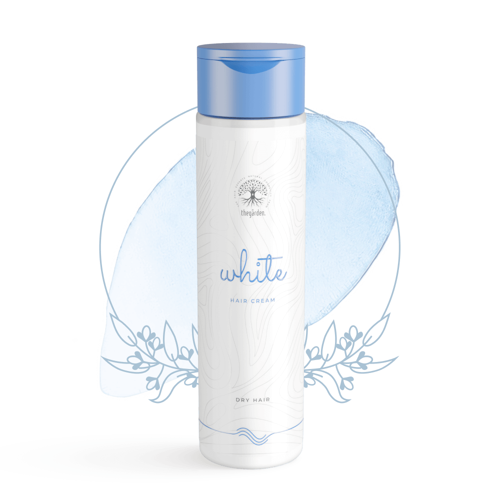 White Hair Cream - ochránca vlasov pred žehlením, slnkom, lámaním vlasov a končekov - The Garden - expertnavlasy.sk