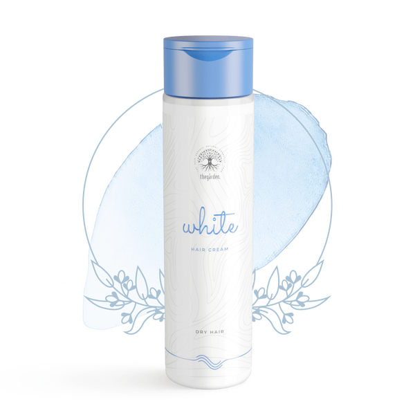 White Hair Cream - ochránca vlasov pred žehlením, slnkom, lámaním vlasov a končekov - The Garden - expertnavlasy.sk