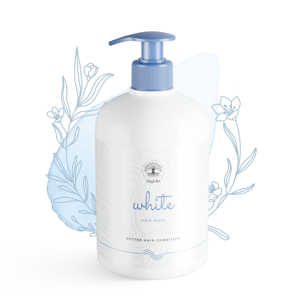 White Hair Mask - vlasová maska pre hĺbkovú hydratáciu suchých, poškodených, či farbených vlasov - The Garden - expertnavlasy.sk