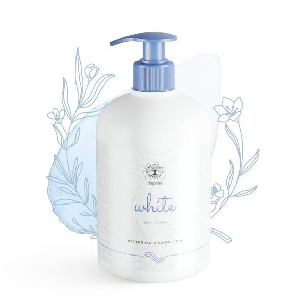 White Hair Mask - vlasová maska pre hĺbkovú hydratáciu suchých, poškodených, či farbených vlasov - The Garden - expertnavlasy.sk