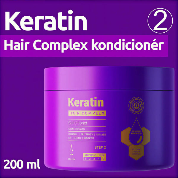 DuoLife PRO KERATIN Hair Complex Conditioner - vlasový kondicionér na suché a zničené vlasy s rozštiepenými končekmi - The Garden - expertnavlasy.sk